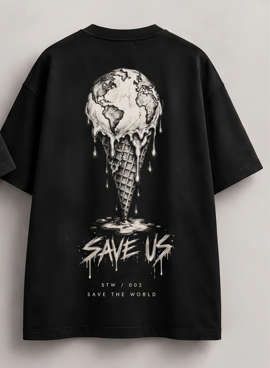 Retro della T-shirt STW / 002 Melting World